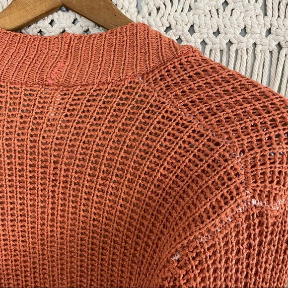 Ashley by 26 International NWT Coral Orange Knit a sweater Cardigan Size Large - Picture 8 of 12